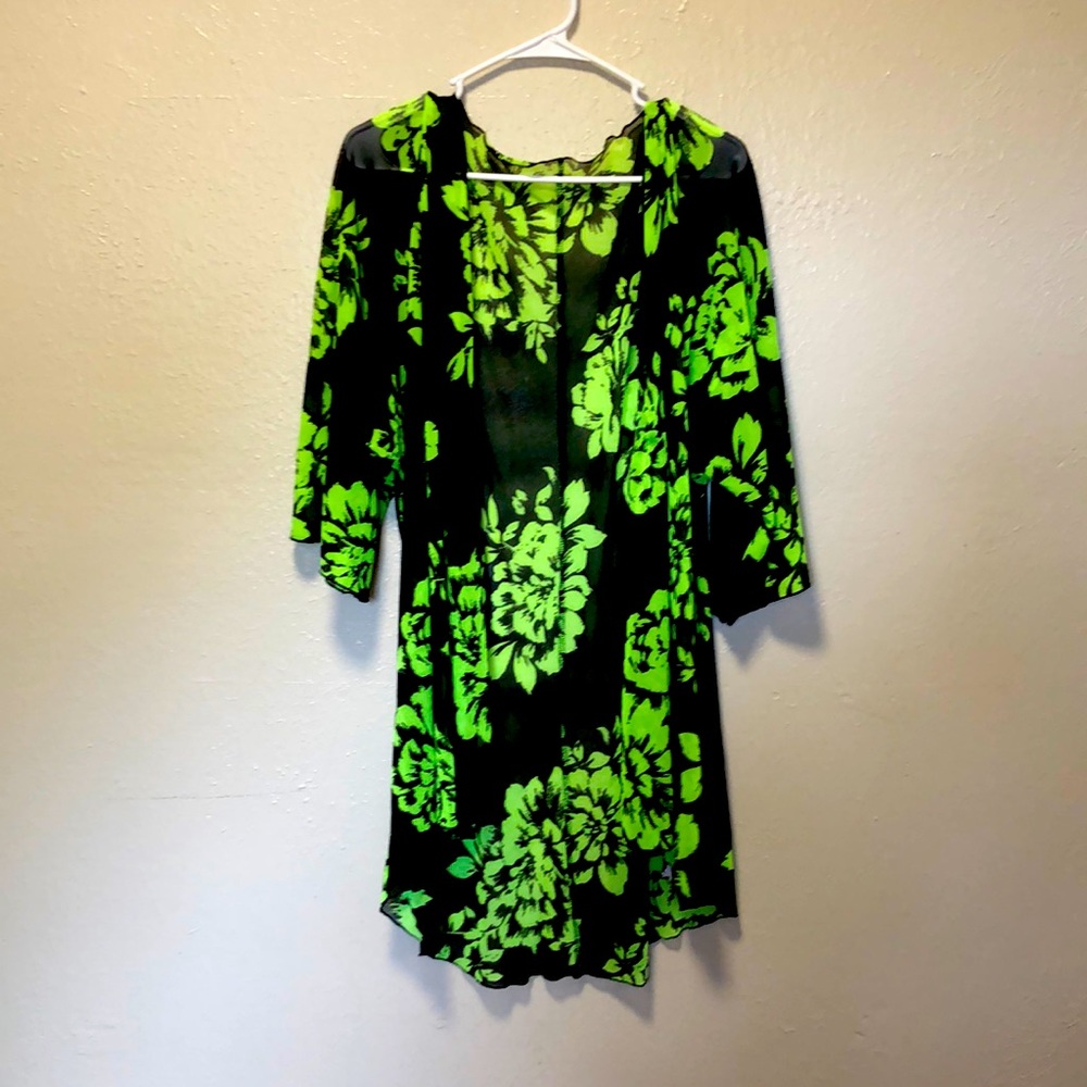 Sheer plus size cover up